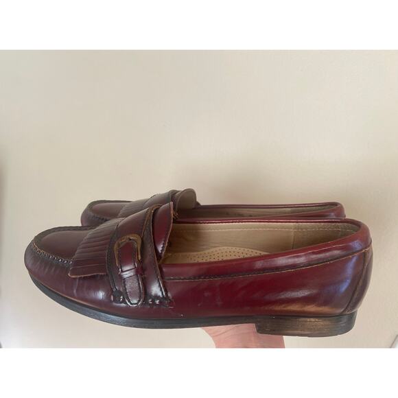 Cole Haan City Red Burgundy Leather Loafers Kiltie Driving Mens 10.5 main image 7